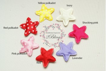 STAR Padded Applique (4.5 cm), Pack of 5